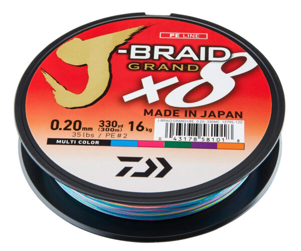 J-BRAID GRAND X8 MULTI-COLOR 300 m