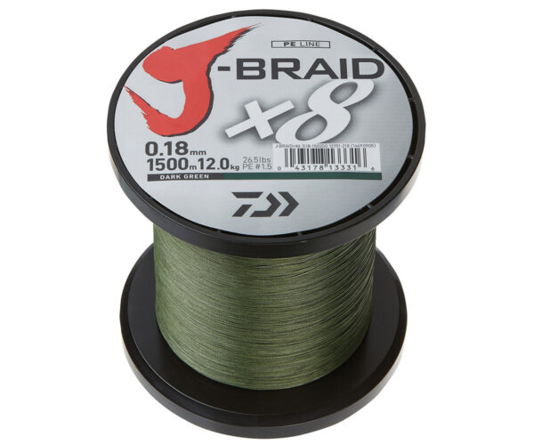 J-BRAID X8 TMAVO ZELENÁ 3000 m